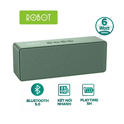 [HÀNG CHÍNH HÃNG] Loa Bluetooth ROBOT RB420 Công Suất 6W Pin 1200mAh Hỗ Trợ Thẻ Micro SD/USB/AUX - Kết Nối 2 Loa Cùng Lúc