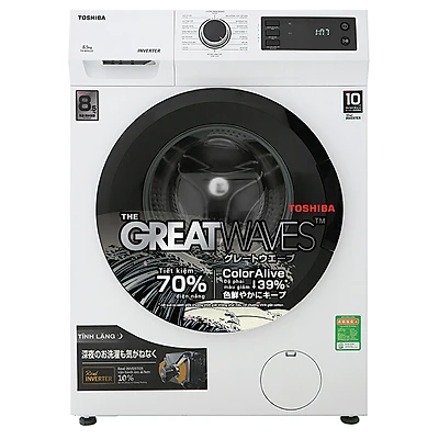 Máy giặt Toshiba Inverter 8.5 kg TW-BK95S2V(WK) model 2021 - Hàng chính hãng